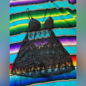 Victoria’s Secret Black open‎ back Chemise. Size M